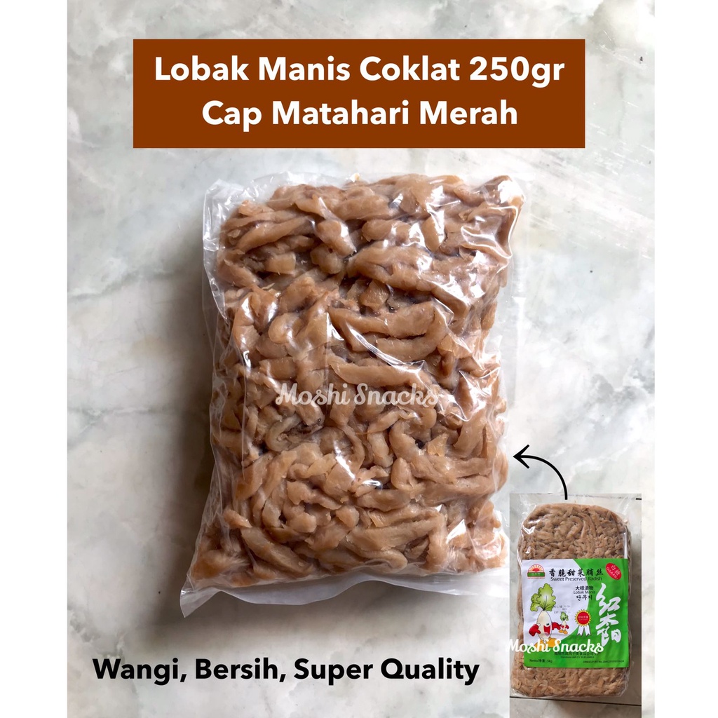 

Lobak Manis / Choipu Manis Coklat 250gr Cap Matahari Merah / Chaipo Cokelat / Caipo Manis / Choifu Coifu Manis Cap Matahari Merah