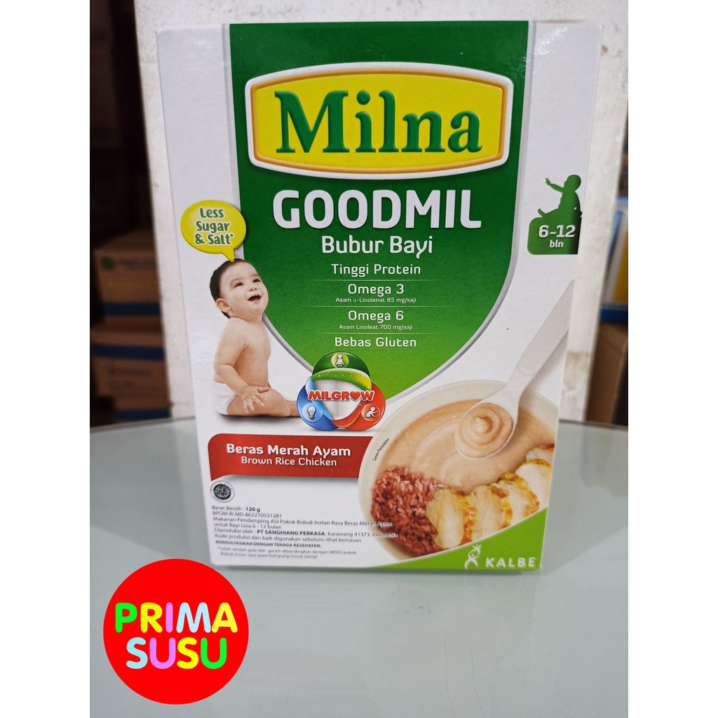 Milna Goodmil Bubur Bayi Beras Merah Ayam 6-12 120 GR