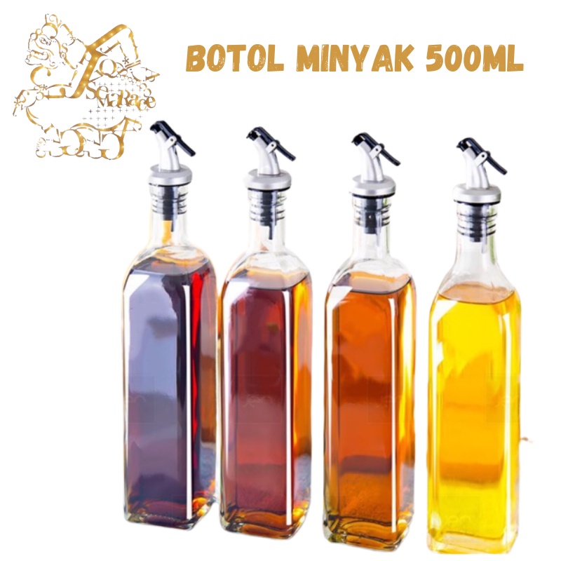 BOTOL KACA MINYAK 500ML