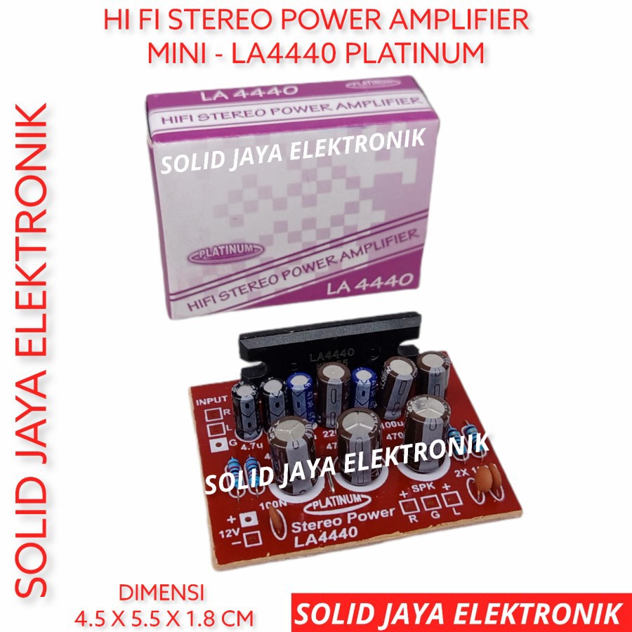 KIT POWER MINI 40W 12V LA4440 POWER AMPLI AMPILIFER STEREO 12 V VOLT AKI ACCU STRUM 12VOLT DC 12V STEREO POWER MINI LA 4440 PLATINUM ASLI ORI ORIGINAL