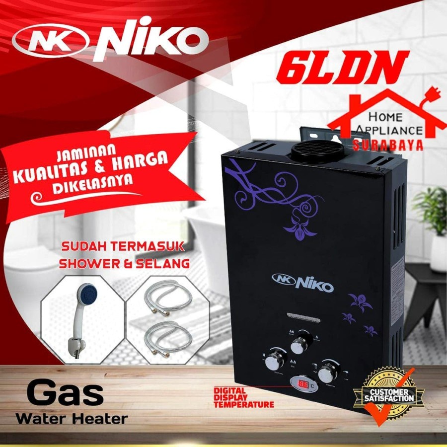 Water Heater Niko NK 6 LDN Pemanas Air NK 6LDN Pemanas Air Gas