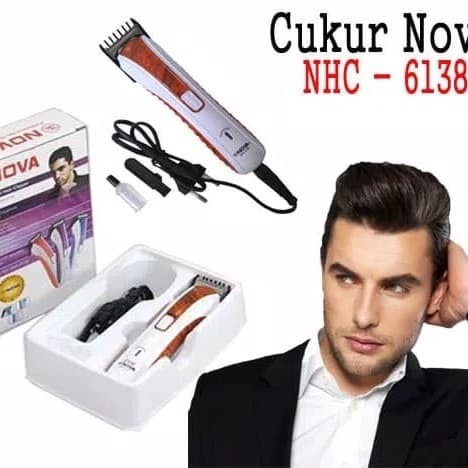 Promo Terbaru!!! Alat Cukur Rambut / Kumis / Jenggot / Jambang Nova NHC-6138 Charger Portable Berkualitas