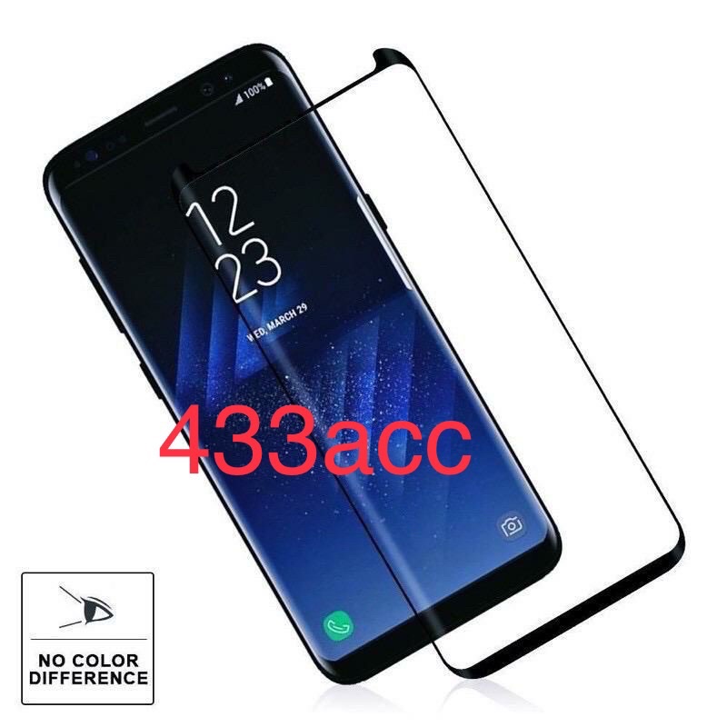 Tempered Glass Full glue Full lem sampai pinggir melengkungnya samsung S8 plus S9 plus Note 8 9