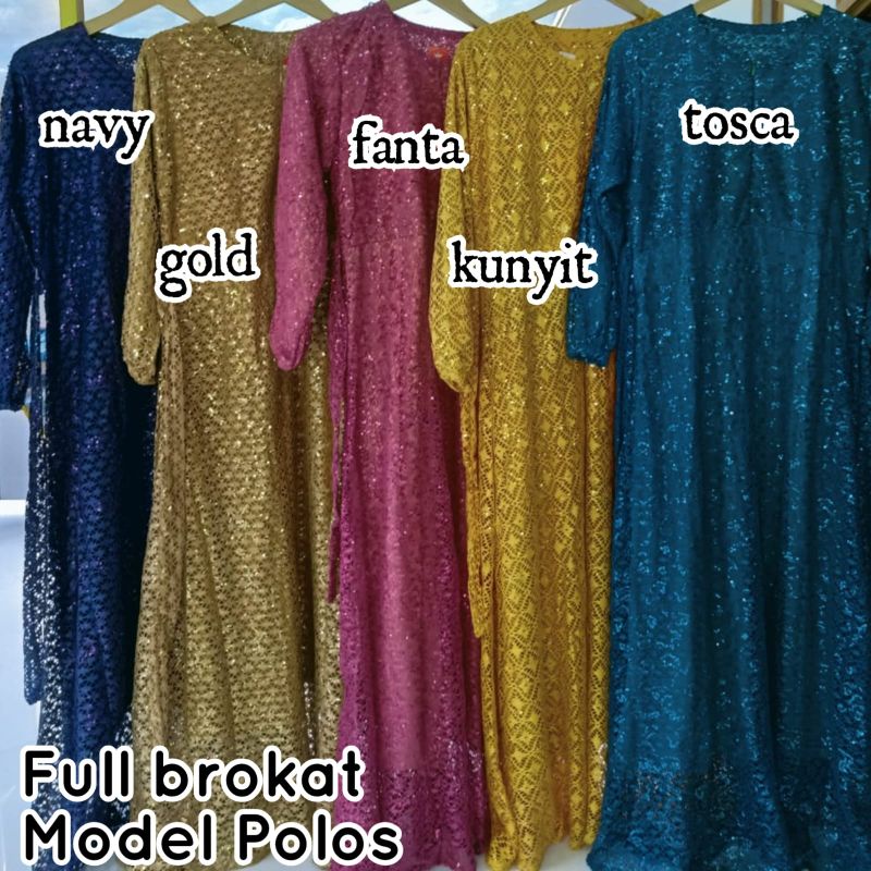 [Fashion Wanita] GAMIS BROKAT FULL furing polos | rempel | susun