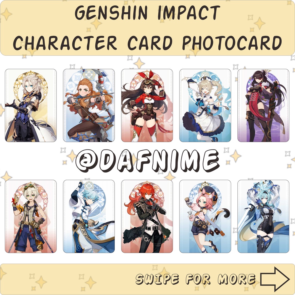 GENSHIN IMPACT CHARACTER CARD EDITION PHOTOCARD