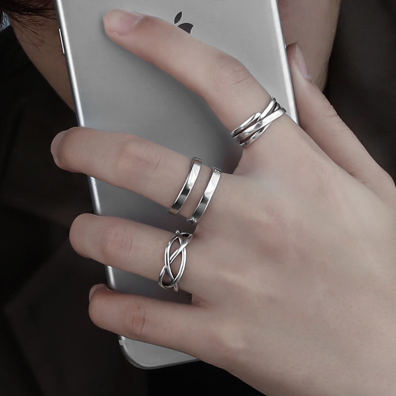 7PCS/COD✨Cincin N1ke gaya Korea Untuk Pria Dan Wanita TN-13（3pcs）