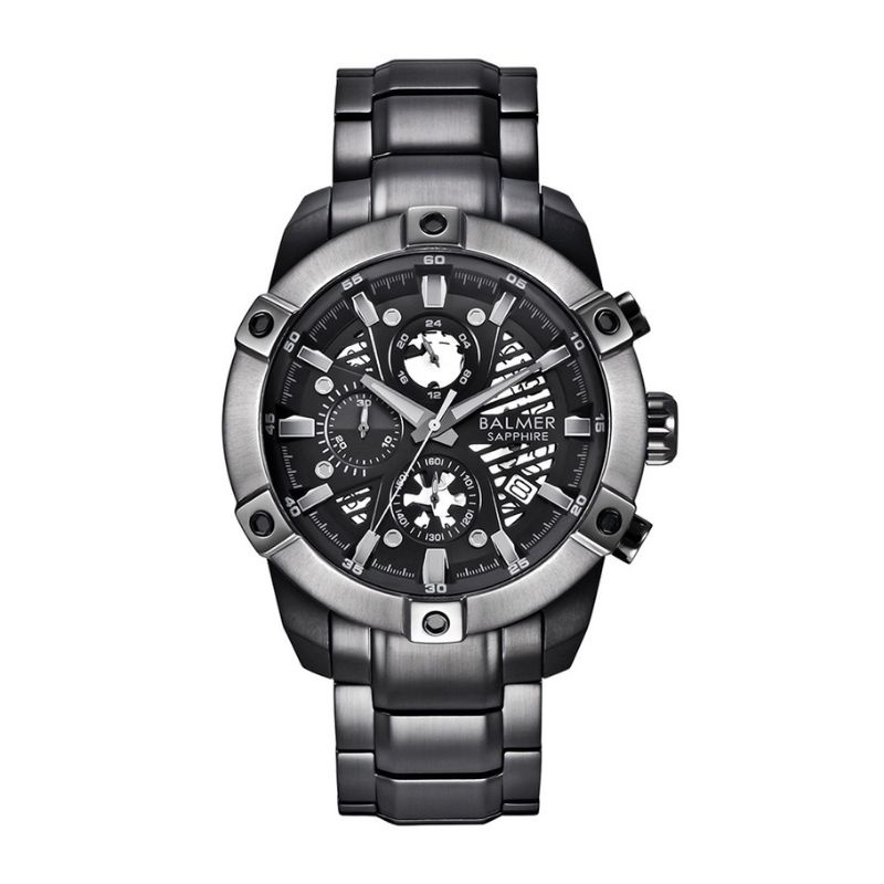 JAM TANGAN PRIA BALMER B.8162 SAPPHIRE ORIGINAL BLACK