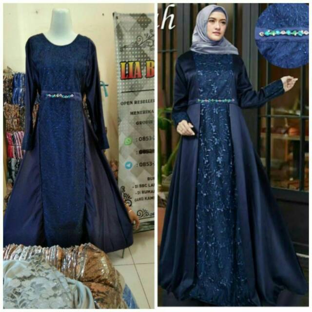 [ MEWAH ] GAMIS TERBARU FAIZAH MAXI ORI SHABIRAH FASHIONMUSLIM GAMISMODERN GAMISNAURA MODIS TREND XL