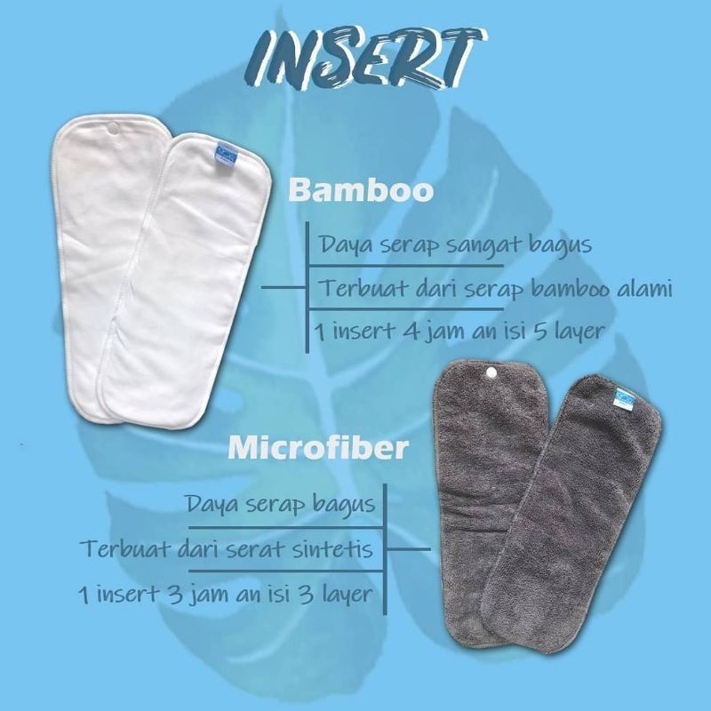 CLOTH05 INSERT CLOTH DIAPER UNTUK CLOTH DIAPER SOBY MINKY/ overnight isi 1