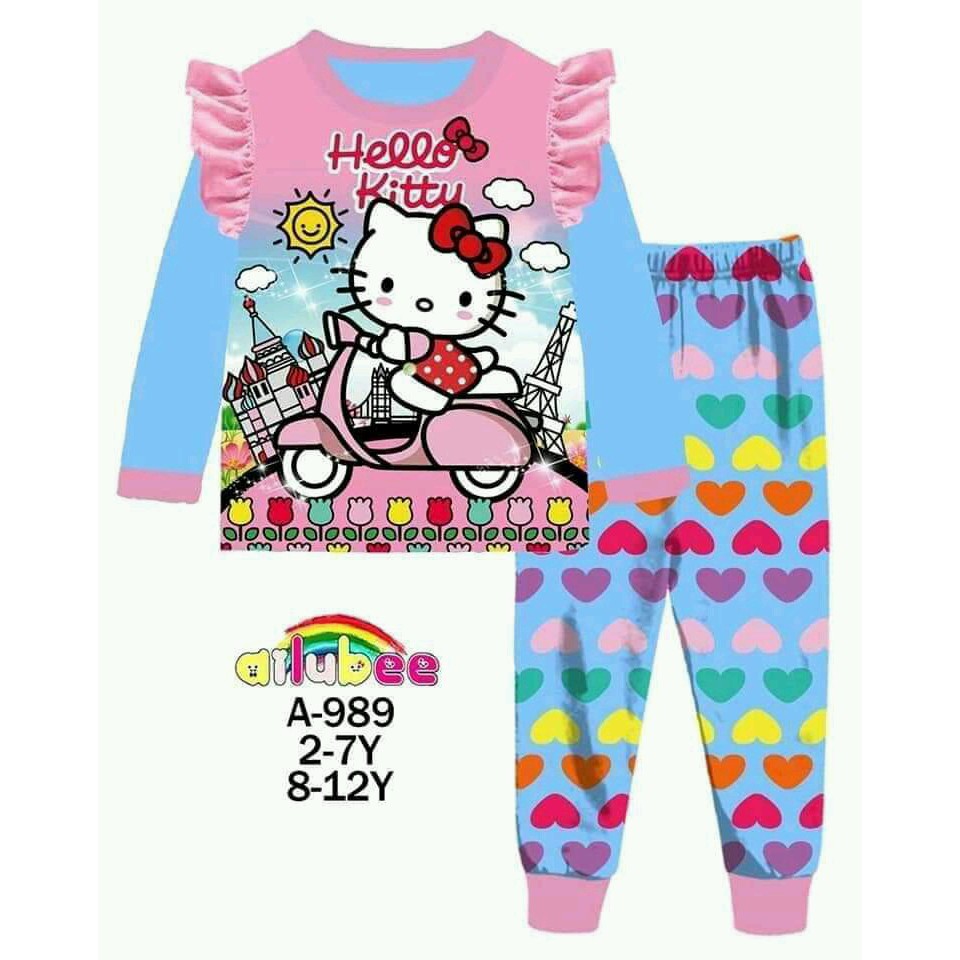 10y Hello Kitty Baju Tidur Teen Cewek Ailubee A989 Shopee Indonesia