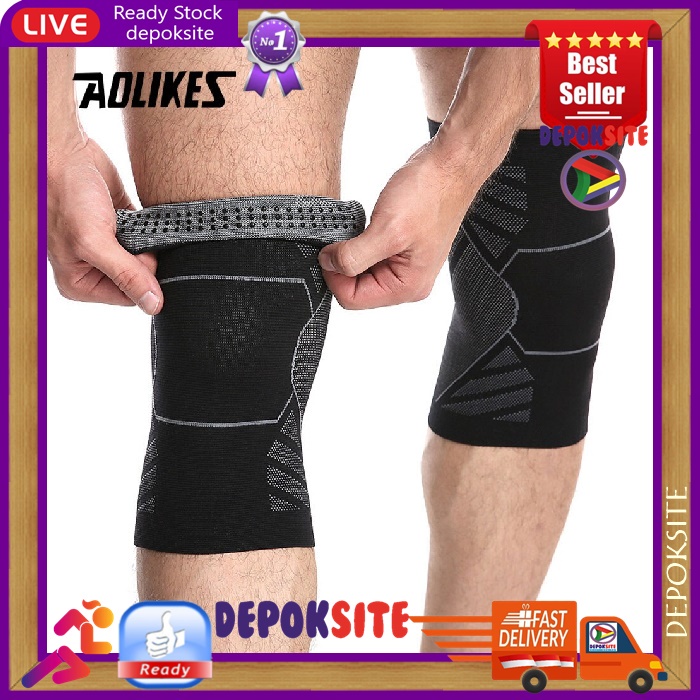 1 Pcs AOLIKES 7710 Kneepad Knee Support Sleeve Guard Protector Deker Pelindung Lutut Knee Pad