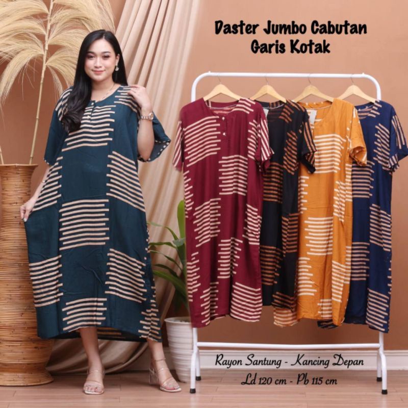 DASTER JUMBO BUSUI LD 130 CM // DASTER IBU HAMIL  //DASTER KANCING DEPAN // DASTER WANITA-JUMBO CABUT B