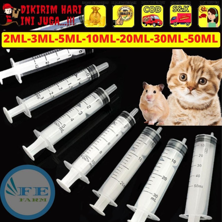 Pipet 3ml Kucing Hamster Anjing Glider Landak FEFARM