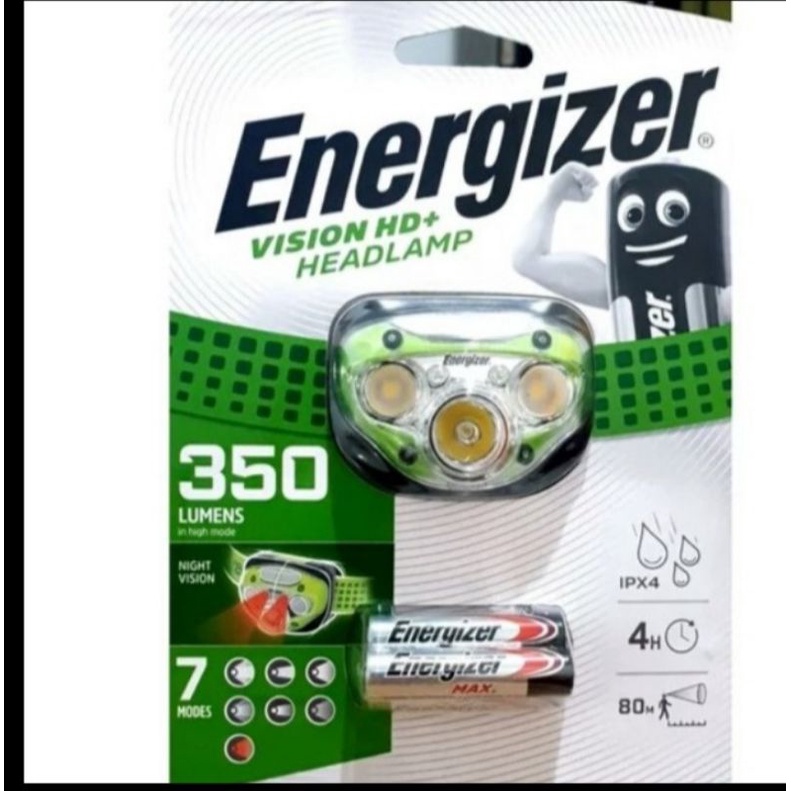 ENERGIZER HEADLAMP 350 LUMENS /SENTER KEPALA ENERGIZER 350 LUMENS