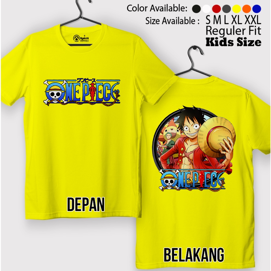 Baju Kaos Atasan Anak Laki-Laki Agatchi Motif One Piece Prime