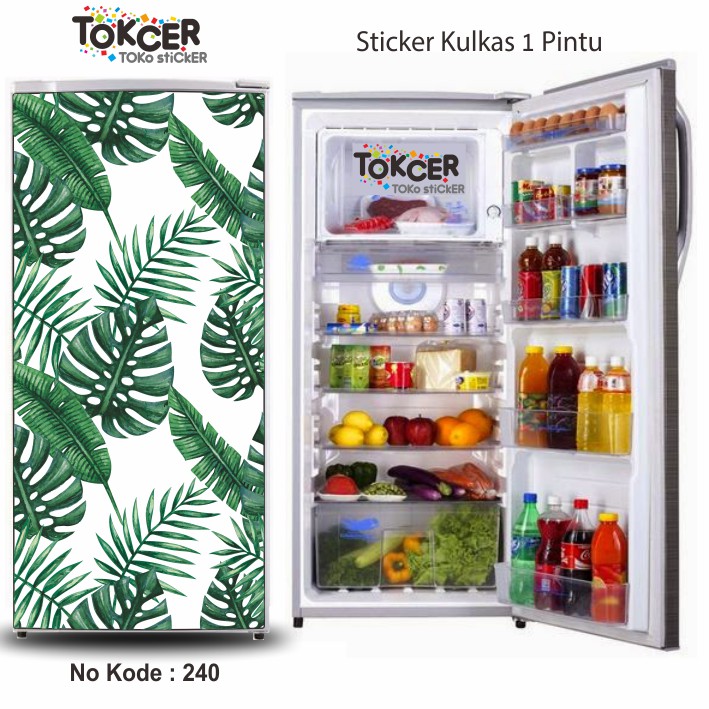 Stiker Kulkas 1 Pintu  dan 2 Pintu MONSTERA