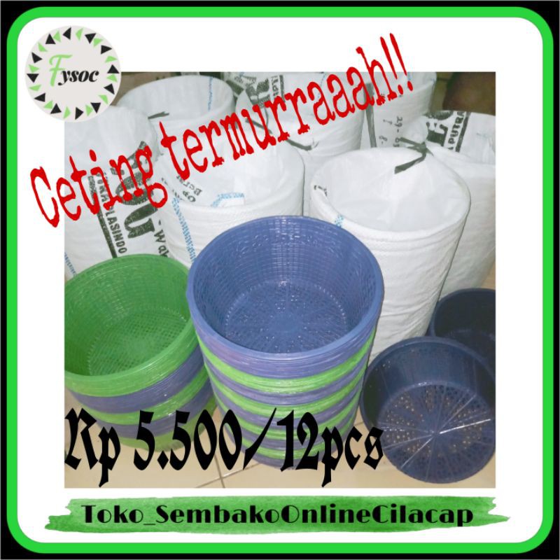 [200gr] CETING LUSINAN 12 PCS BESEK KERANJANG KENDUREN HAJATAN SLAMETAN CETHING PLASTIK