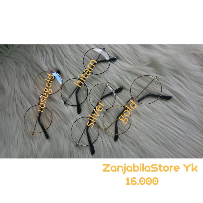 kacamata korea bulat boboho bening oval fashion trendy kaca mata dewasa remaja anak cewek cowok pria