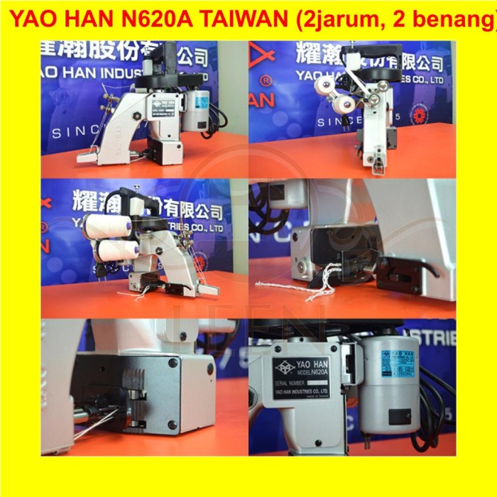 Mesin Jahit Karung YAO HAN N620A Taiwan 2 Jarum 2 Benang LEEN