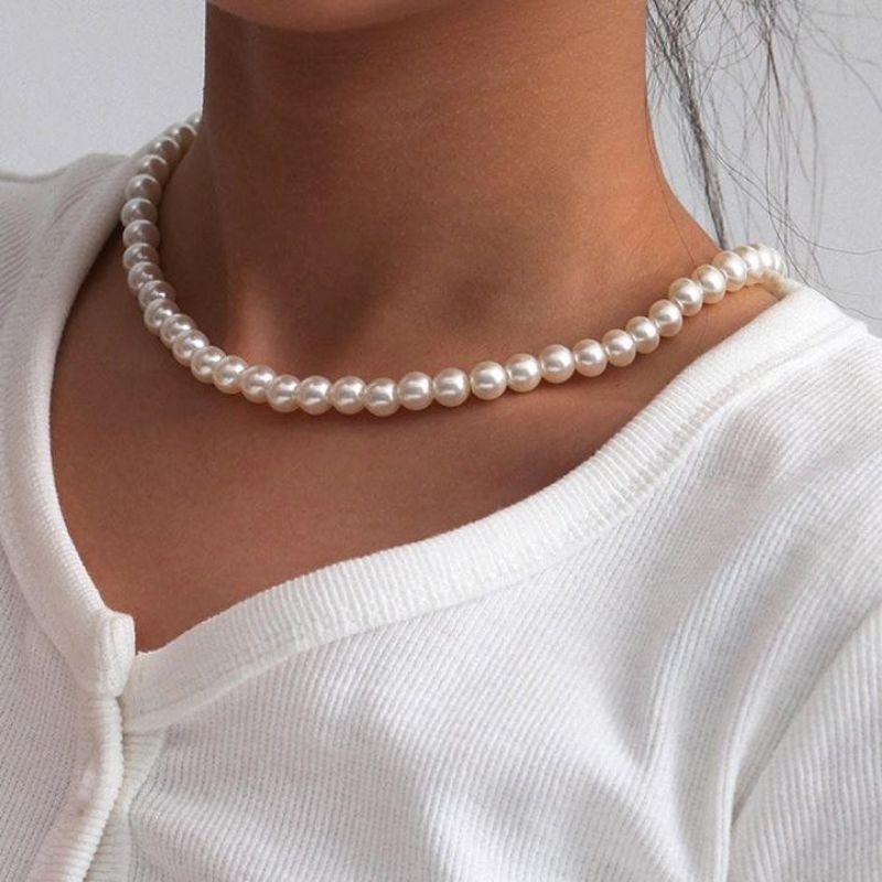 Hanna Pearl Korean Choker Necklace Kalung Mutiara Gaya Korea