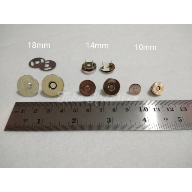 Kancing magnet 10mm, 14mm dan 18mm