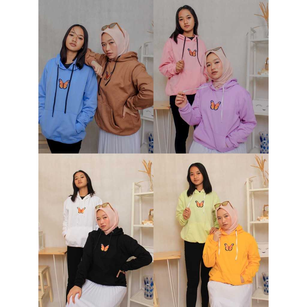 BUTTERPLAY HOODIE // Sweater Pria dan Wanita Logo Bordir Fashionable