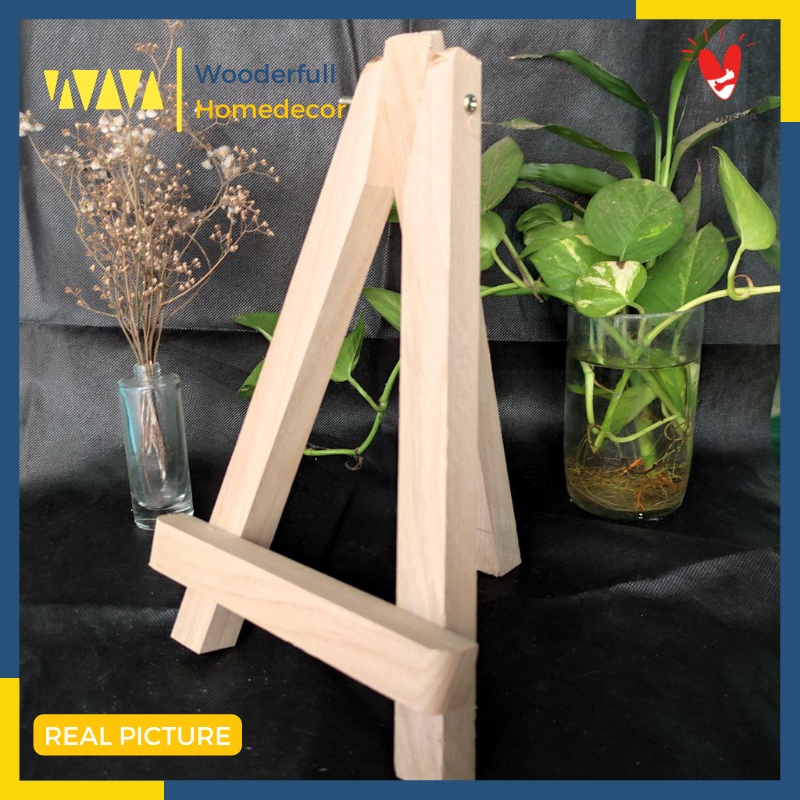 

Penyangga foto Stand Easel mini easel kayu stand foto stand kayu easel kanvas mini kanvas lukis sandaran foto sandaran kanvas tatakan foto tripod kayu