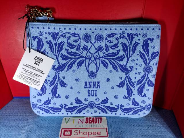 Pouch / Dompet Kosmetik / Make Up Pouch Anna Sui Seri Fantasia Blue Murah