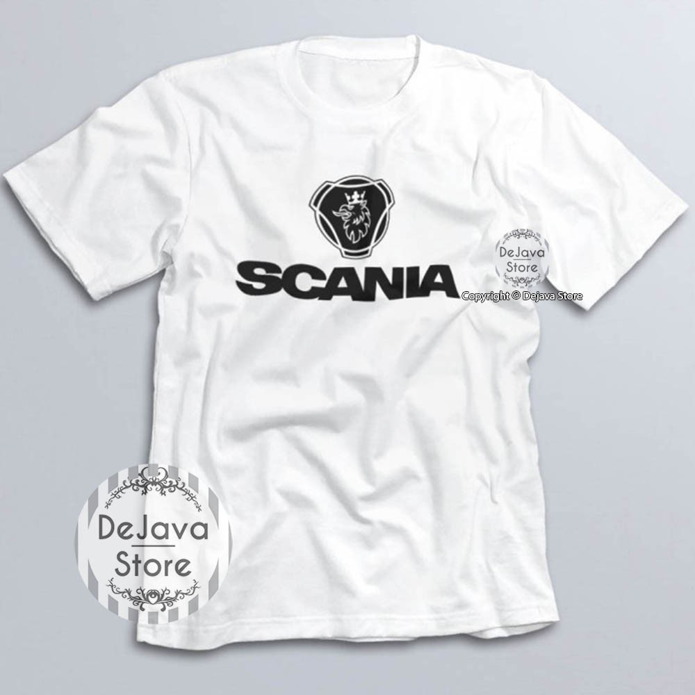 Kaos Bismania Scania Logo, Baju Bis Community, Pakaian Bus Shd Bmc Setra, Tshirt Distro | 380-PUTIH