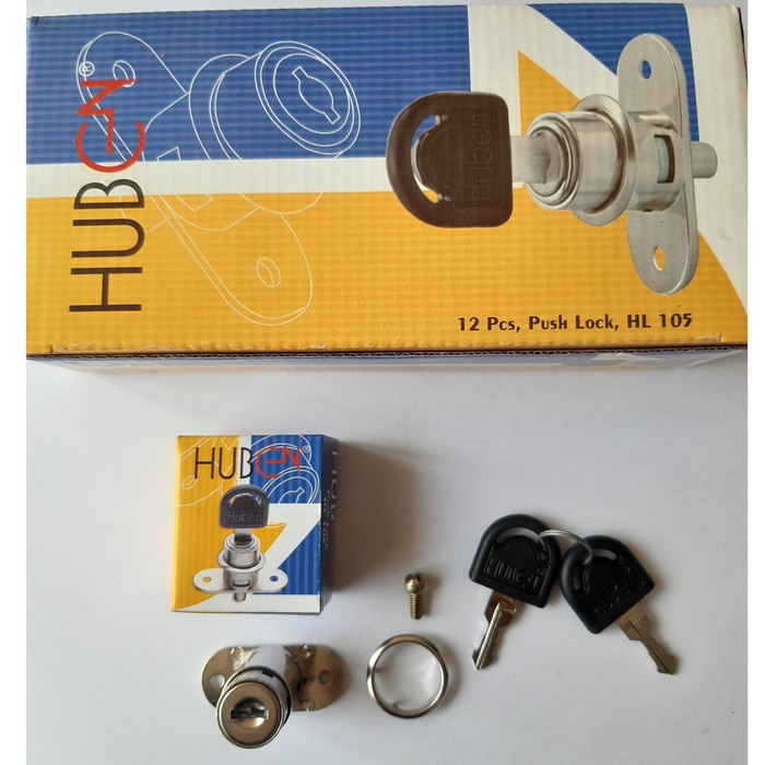 Kunci Etalase/kunci Tusuk/kunci Tekan/kunci Pushlock Huben (hl 105)  Eak