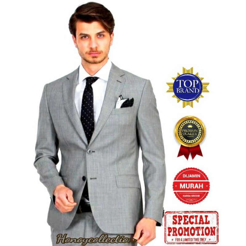 Jas Pria Formal Untuk Nikah Wisuda Kerja Size S M L XL XXL Murah Berkualitas [Honoycollection]