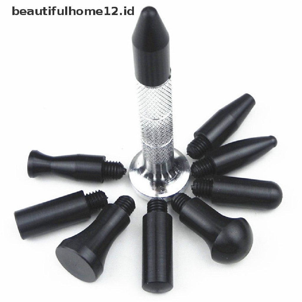 【beautifulhome12.id】 Paintless Car Dent Repair Hail Removal Tools Kit Tap Down Pen with 9 Heads .