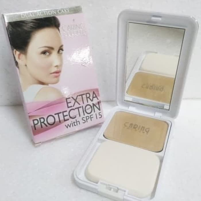 caring colours dual action cake extra protection spf 15