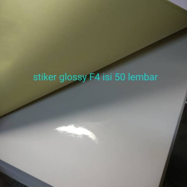 

Kertas stiker chromo glossy/mengkilap F4 isi 50 lembar