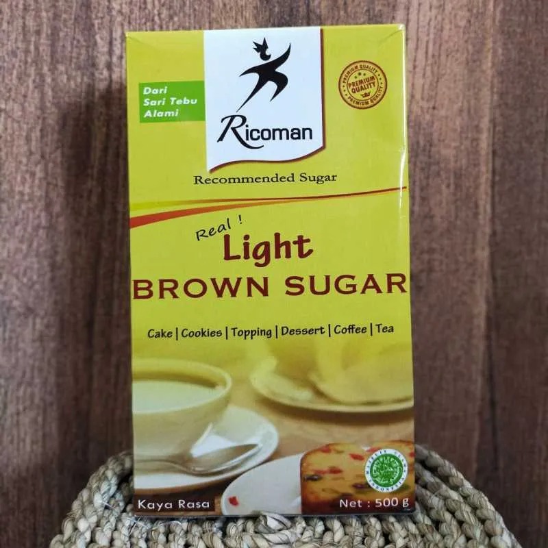 

Ricoman Light Brown Sugar 500gr Gula Merah Tekstur Halus