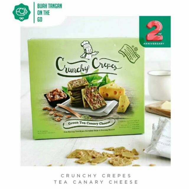 

CRUNCHY CREPES GREEN TEA CANARY CHEESE / KUE KERING TEH HIJAU