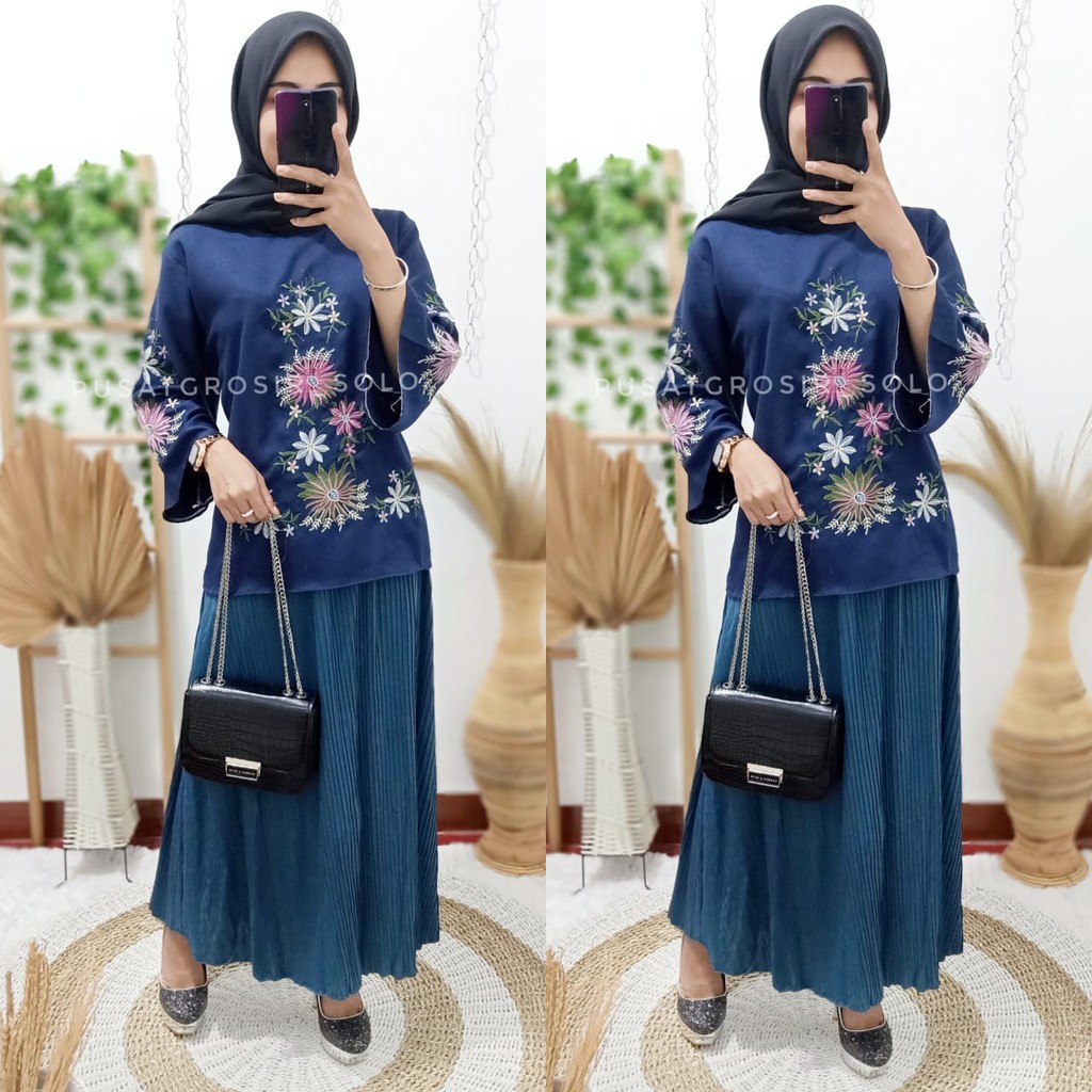 HEILYN BORDIR BLOUSE PUSATGROSIR_SOLO/ BLOUSE BORDIR/ BLOUSE FORMAL SANTAI BAGUS MURAH