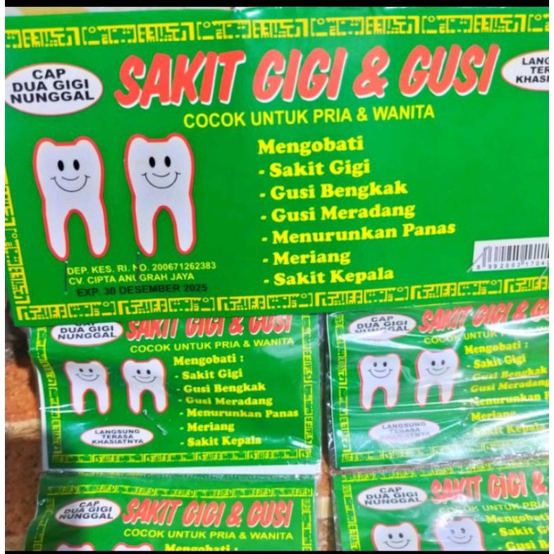 Jual Obat Sakit Gigi Manjur "Dua Nunggal"sembuhkan Gigi Berlubang Dan ...