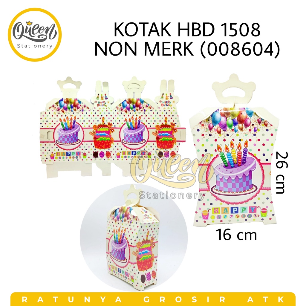 

1 PCS KOTAK HBD 1508 NON MERK / BUNGKUS KADO / KOTAK KADO / GIFT BOX / (008604)