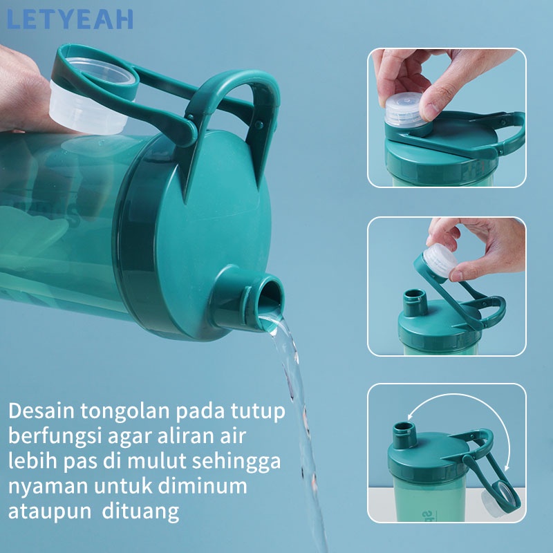 Letyeah &amp; Kaizenliving Botol minum sport Minimalis Anti tumpah 700ml /Botol Air Olahraga Portabel Murah