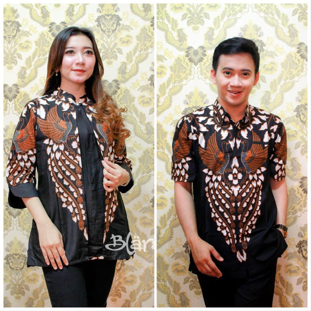 BATIK COUPLE ATASAN MEREK BLARAK RESLETING DEPAN