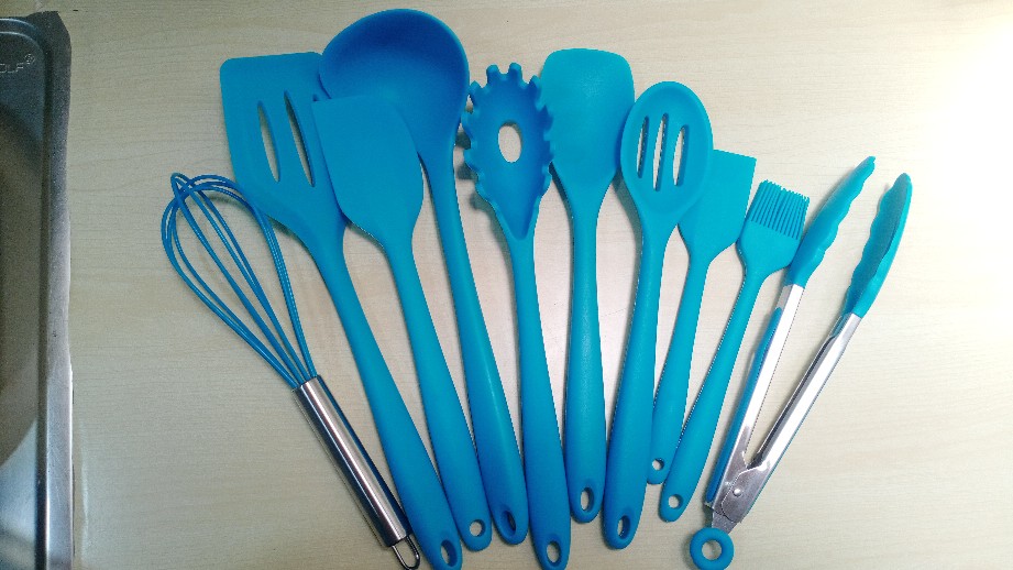 Sutil Silikon Utensil Set 10 Pcs Spatula Tahan Panas Peralatan Masak