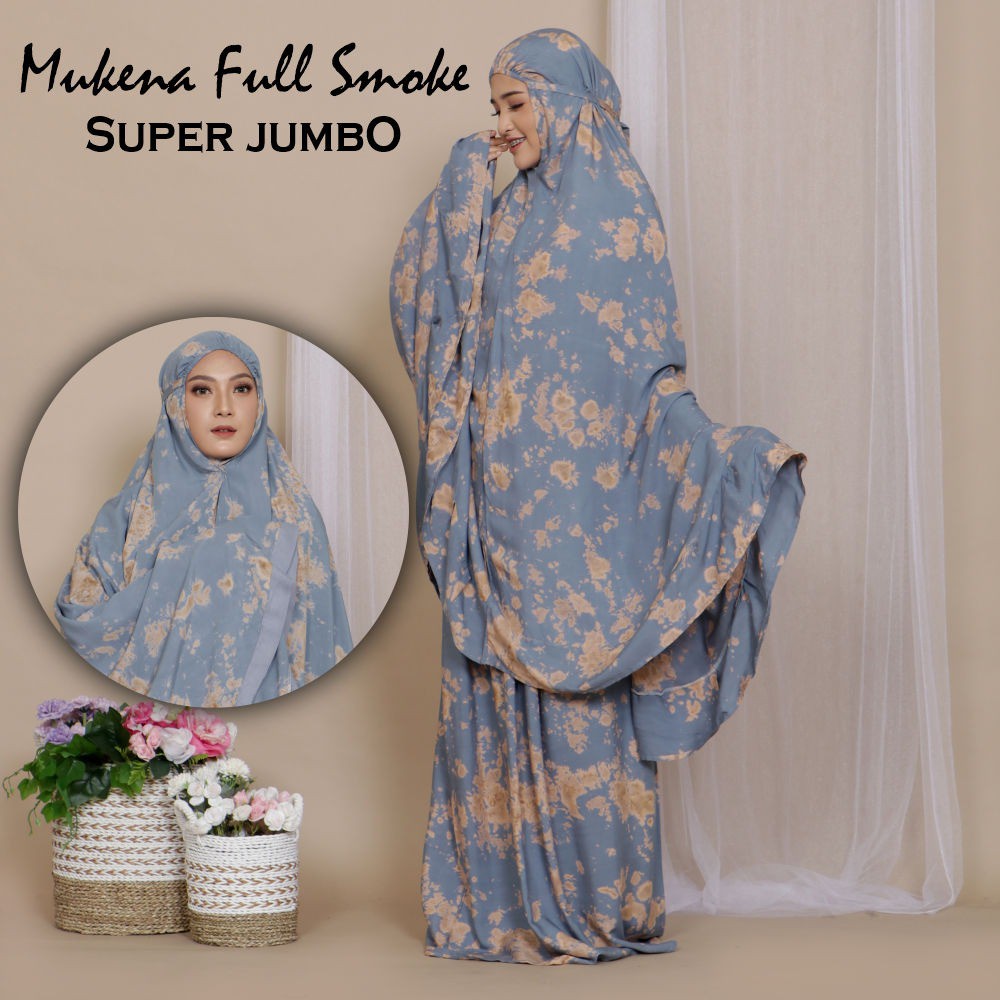 Mukena Bali Full Smoke Super Jumbo Untuk Dewasa Dan Remaja Bahan Rayon Janger Murah dan Terbaru