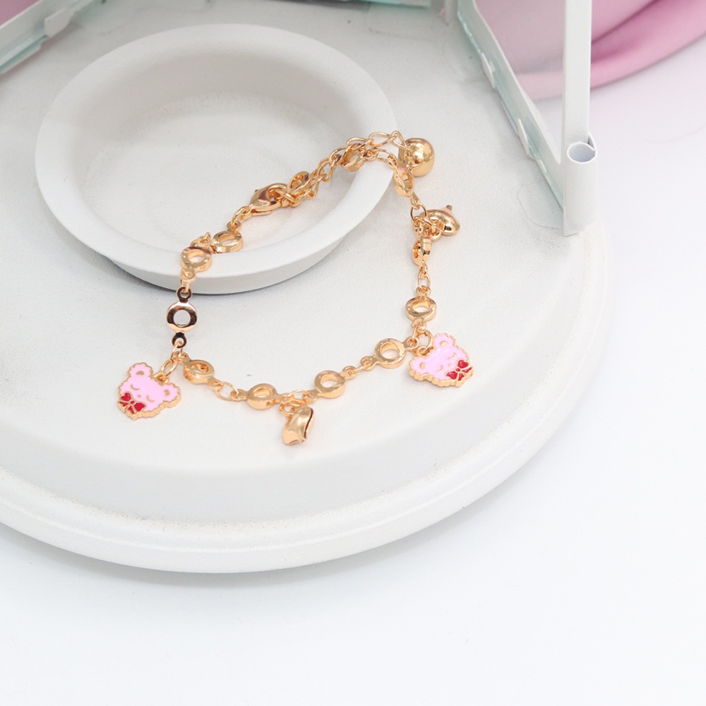 Gelang Tangan Anak Motif Bears BT21 Pink Love Perhiasan Anak 1098