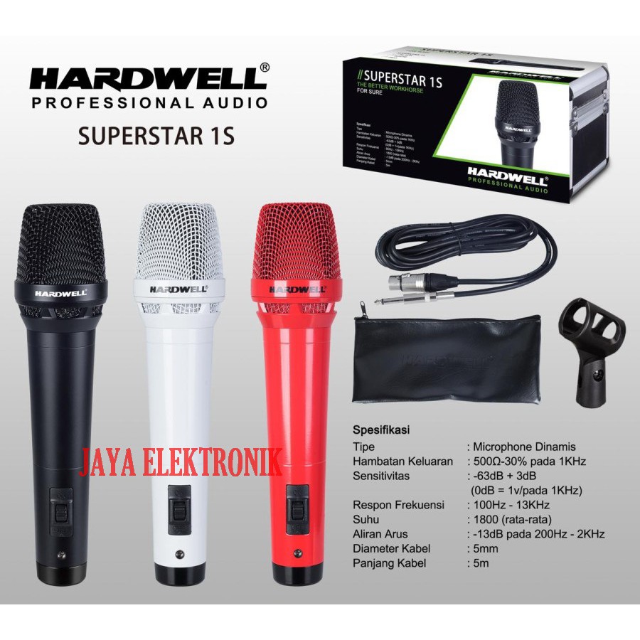 Mic Kabel Hardwell Superstar 1S Original Garansi Resmi