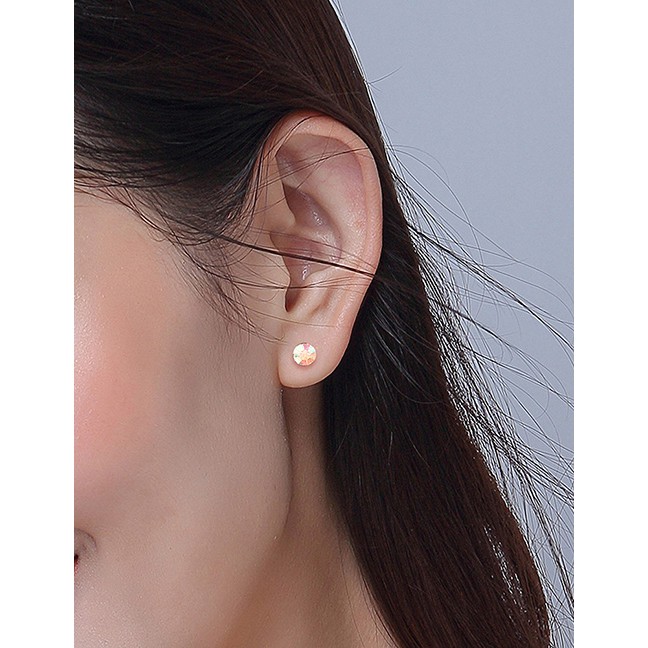 LRC Anting Set Fashion Color Love Collar With Gold Earrings Set (30 Pairs) F70864