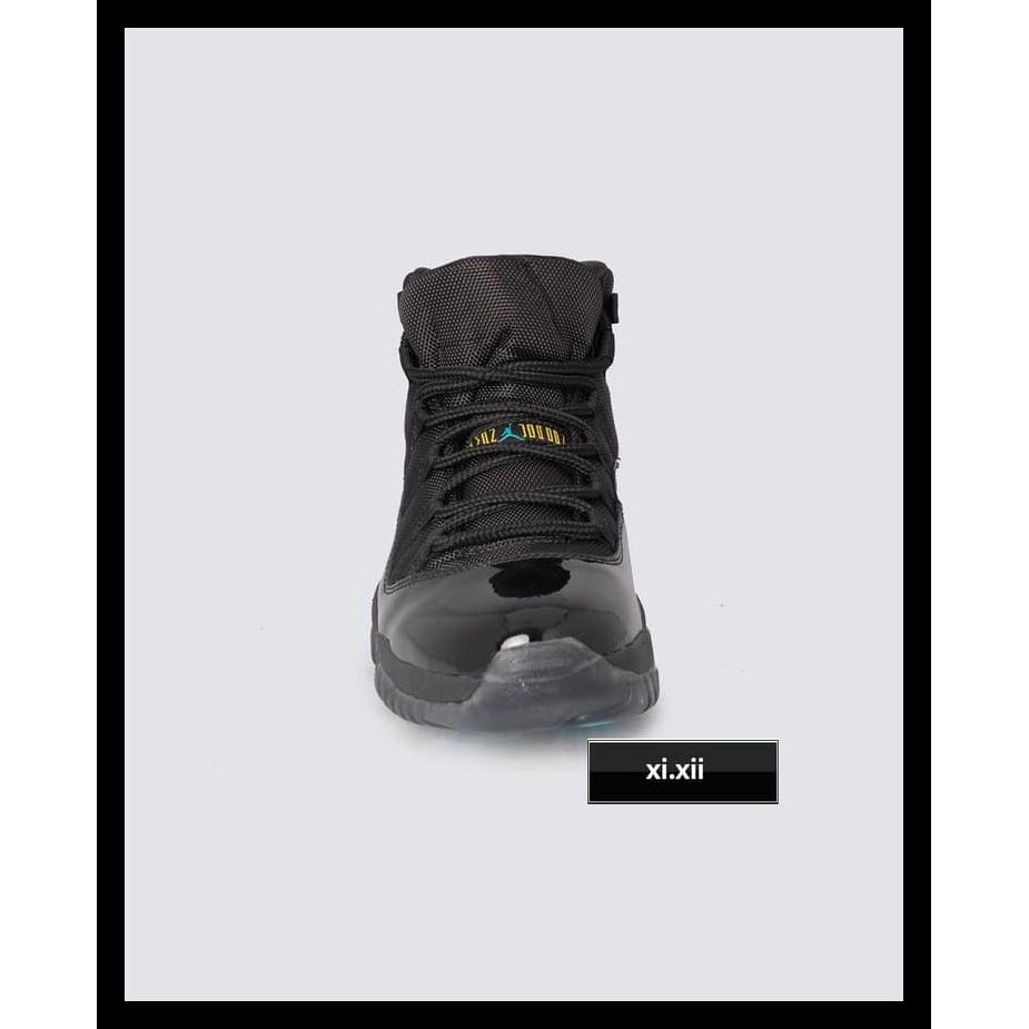 100% BERKUALITAS NIKE AIR JORDAN 11 RETRO GAMMA BLUE - HITAM, 45 100% TERJAMIN