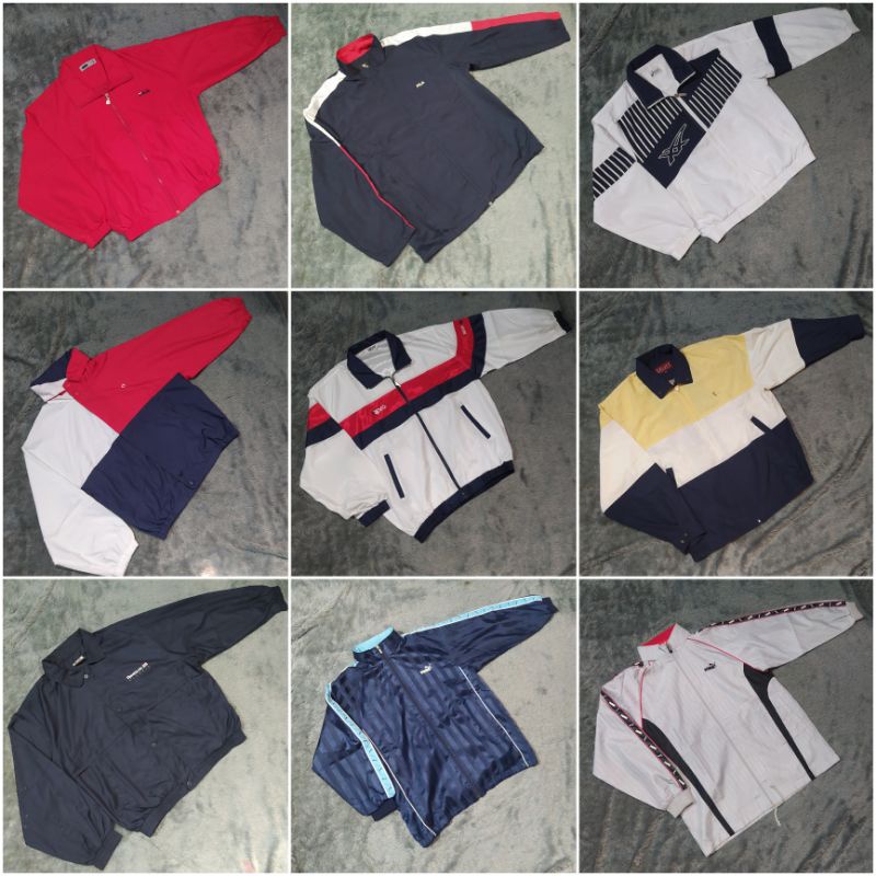 Jaket Windbreaker Casual Sport Vintage Color Block Coach Jacket