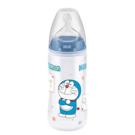 Made In Germany - NUK Botol Susu Wide Neck Anti Colic Air System / Botol Susu dengan Handle NUK Doraemon Learner Training Spout Sippy