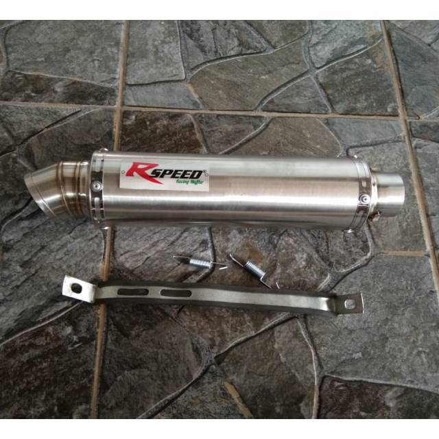 knalpot R SPEED bulat.panjang 30cm